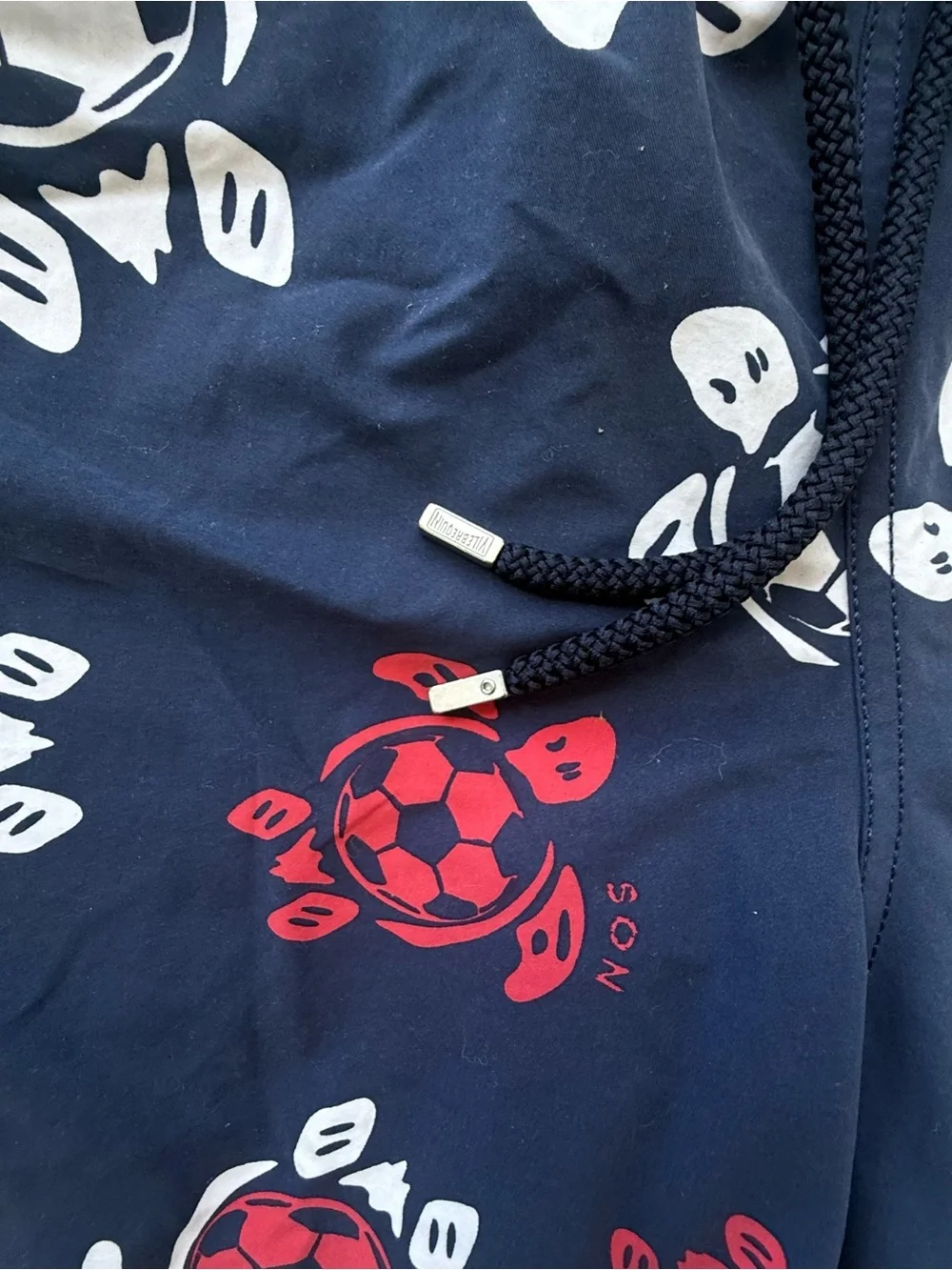 Swimwear Trunks Vilebrequin L blue Turtle soccer with wet bag ⚽️